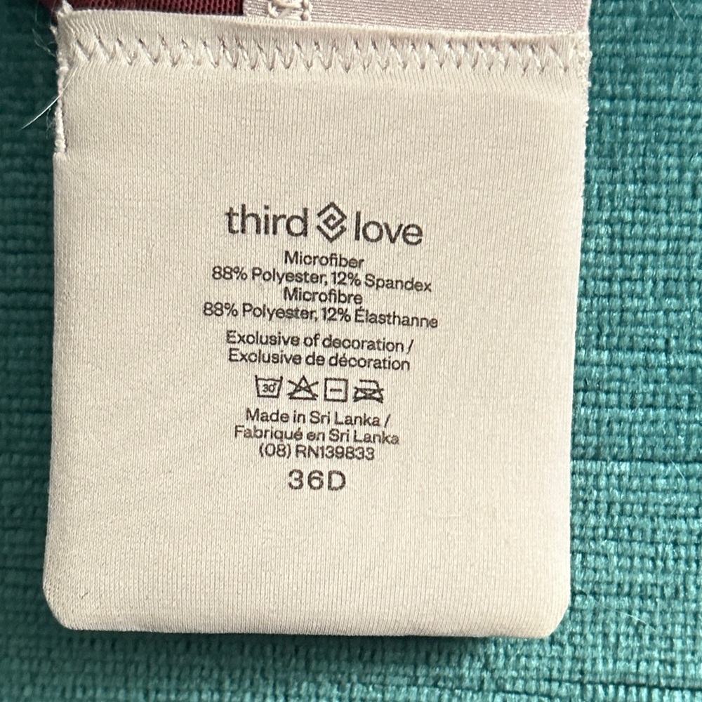 ThirdLove Maroon and Light Pink Bra NWOT - Picture 2 of 4